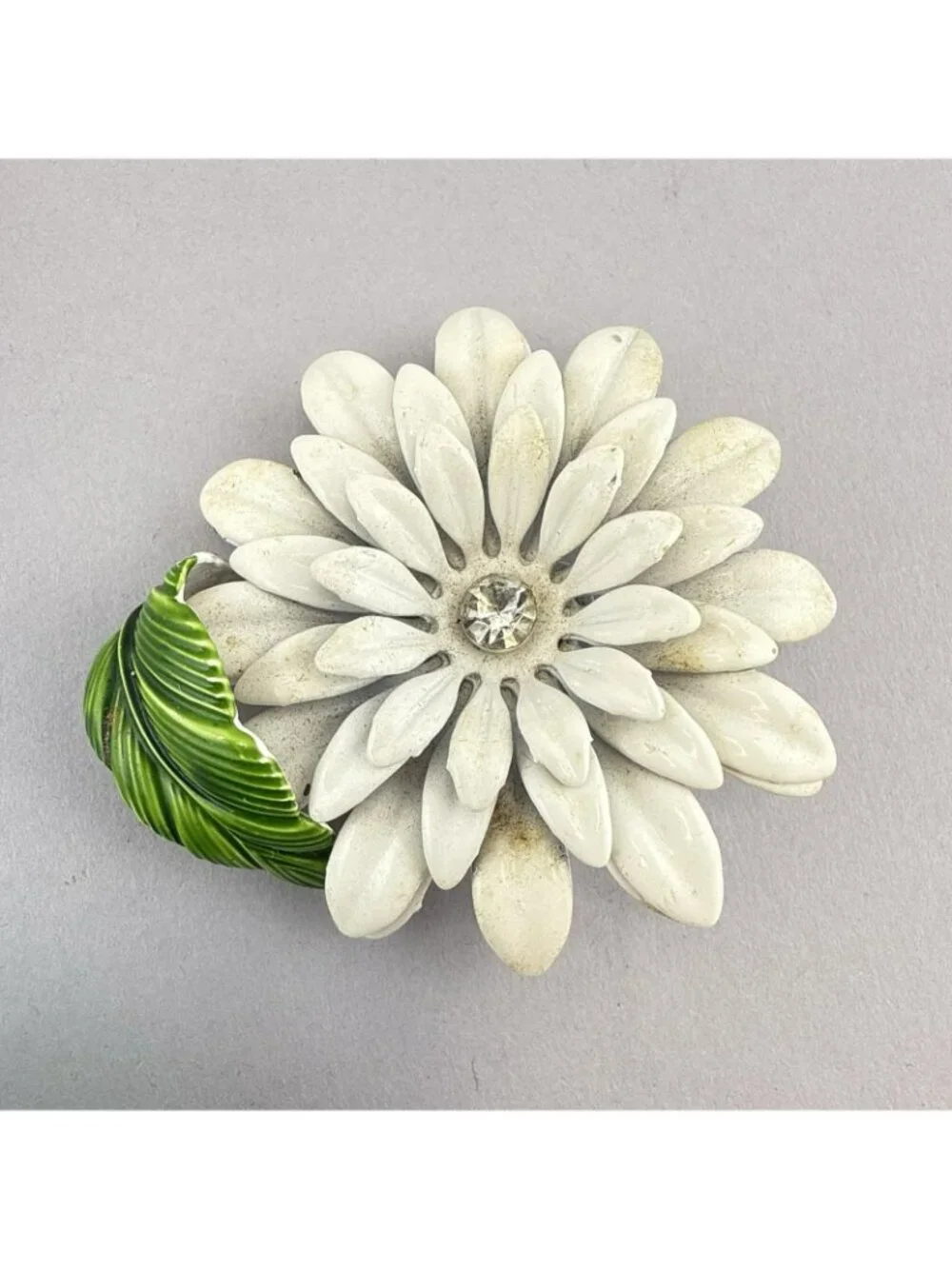 Vintage Flower Power Brooch Pin Lot Enamel Metal MOD MCM Retro 60s Earrings